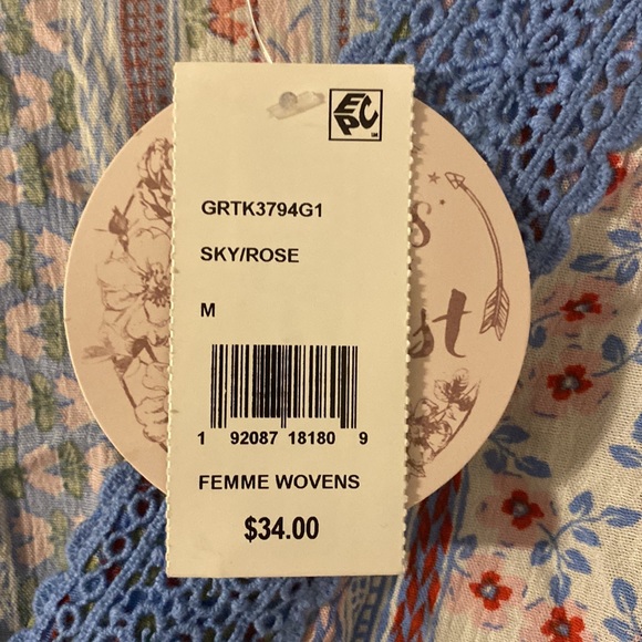 Gypsies & Moondust Croptop NWT Blue Purple Size Medium - Picture 3 of 5